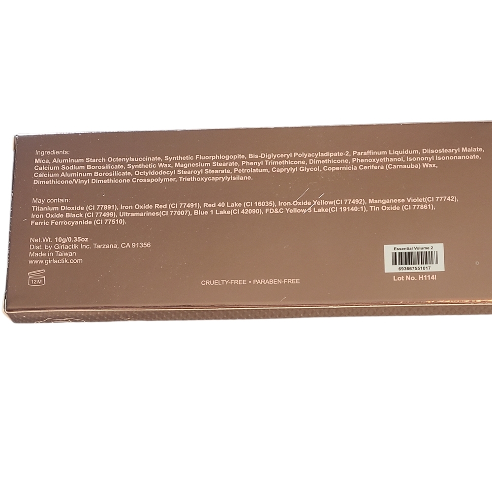 Girlactik Essential Eyeshadow Palette Volume 2 Vibrant Hues, Matte, Neutral NIB - Picture 3 of 7